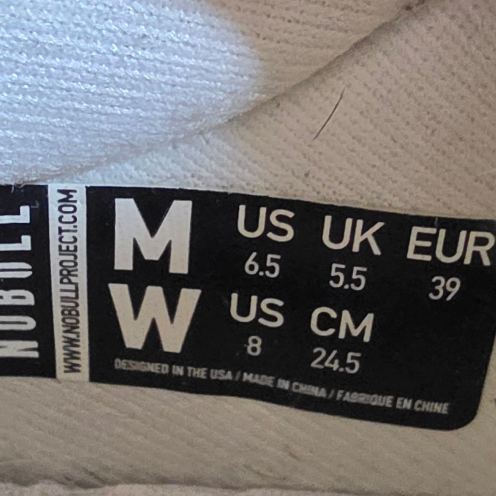 Nobull Knit Runner Women 8 mens 6.5 Cream Stretch Athletic Training Shoes - Picture 2 of 7